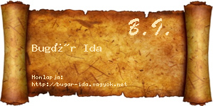 Bugár Ida névjegykártya